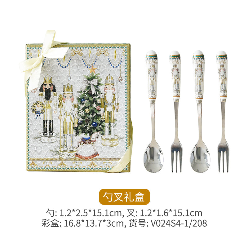 Nutcracker (Handmade Gift Box) Spoon& Fork set