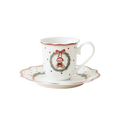 Striped Bear 80CC coffee cup in wavy shape with decal