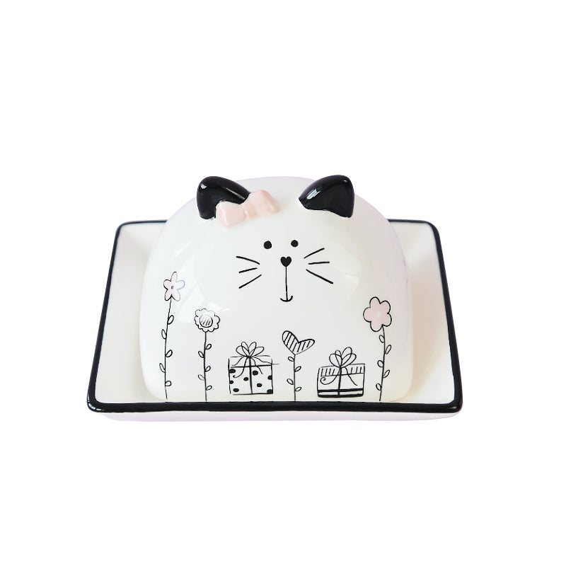 Meow Cat Butter Dish with Lid - W181726