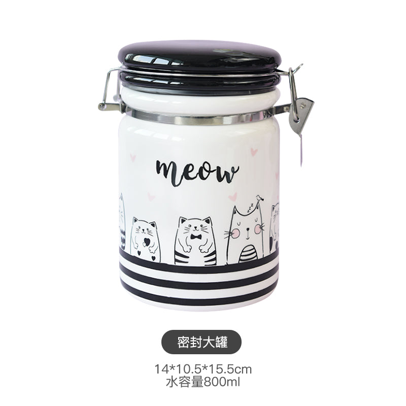 Meow Cat Airtight Canister 800ml - W181758