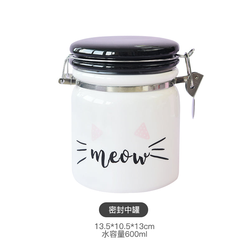 Meow Cat Airtight Canister 600ml - W181759