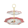 Nutcracker Friends 2 tier cake stand (11''+8'') with decal