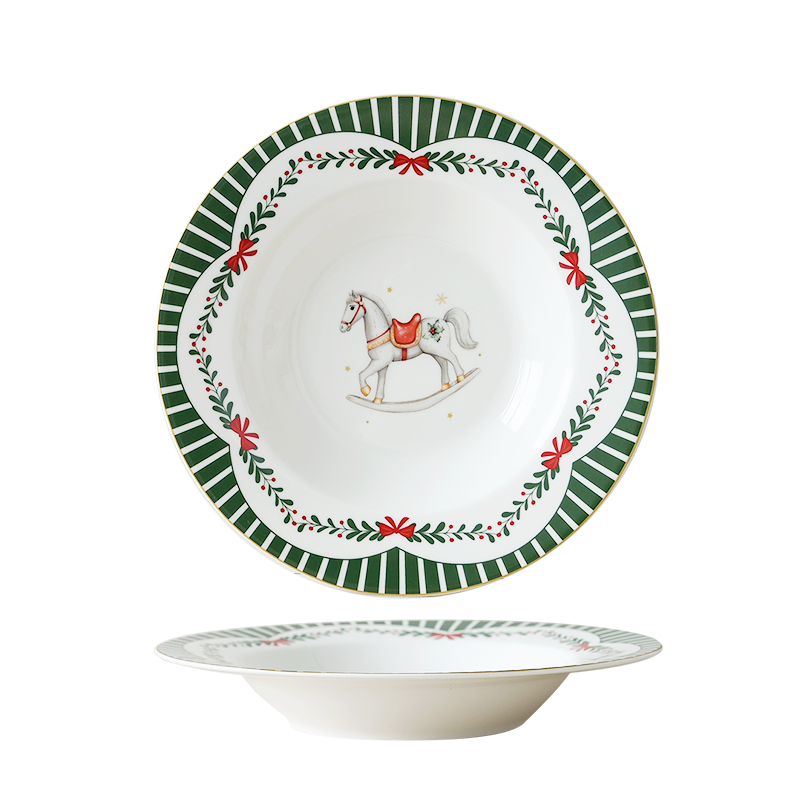 Nutcracker Friends 8.5'' soup plate with decal