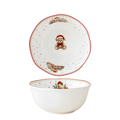 Striped Bear 5.75'' bowl in wavy shape with decal