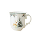 Cedar Christmas 12OZ mug in wavy shape with decal