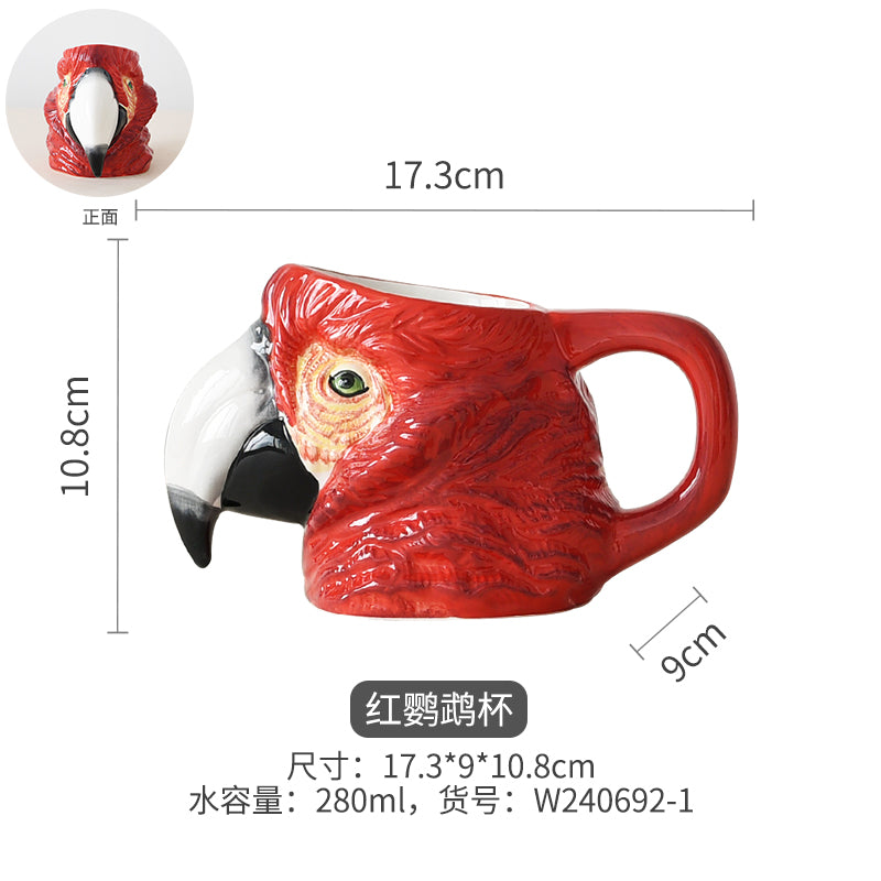 Animal Mugs Red Parrot Mug