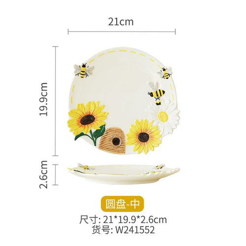 Bee Sprites Round Plate (M)