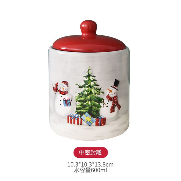 Country Snowman Medium Airtight Jar