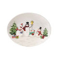 Country Snowman Oval Plate