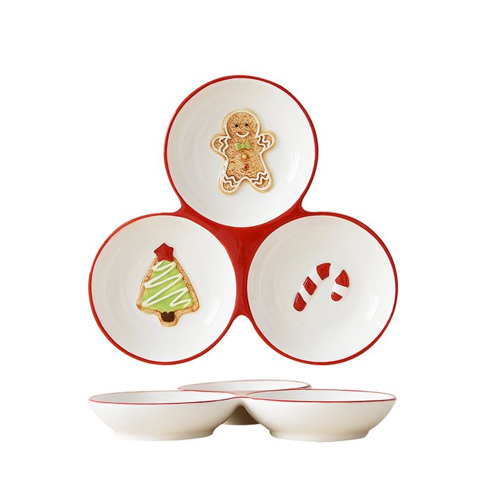 Gingerbread Tale 3-Section Plate