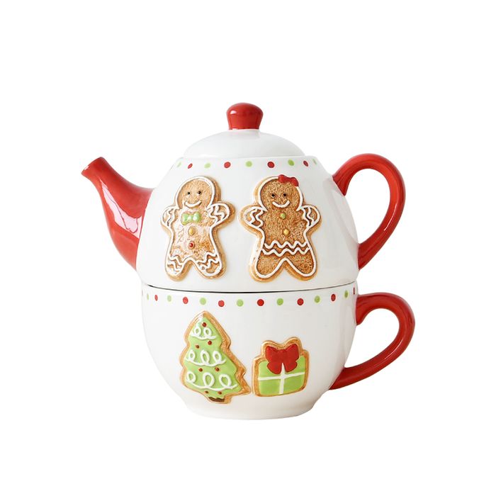 Gingerbread Tale Teapot & Cup Set