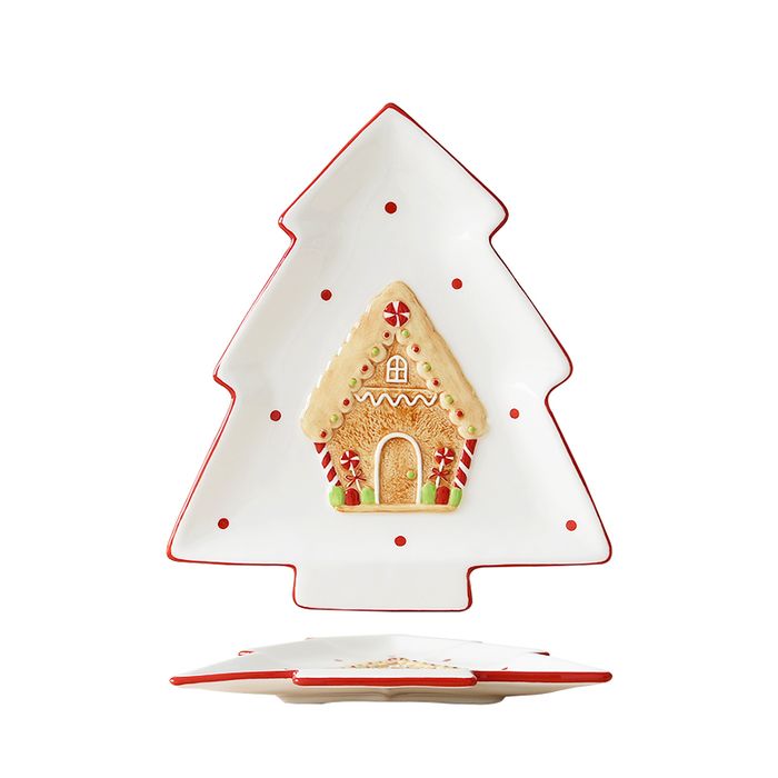 Gingerbread Tale Tree Plate (S)