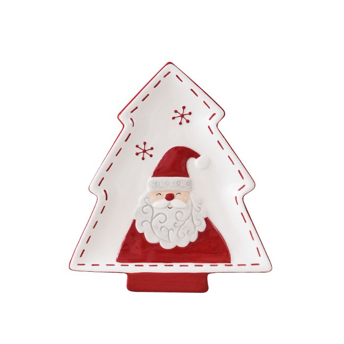 Stitched Christmas Tree Plate (S)