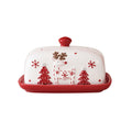 Stitched Christmas Butter Dish